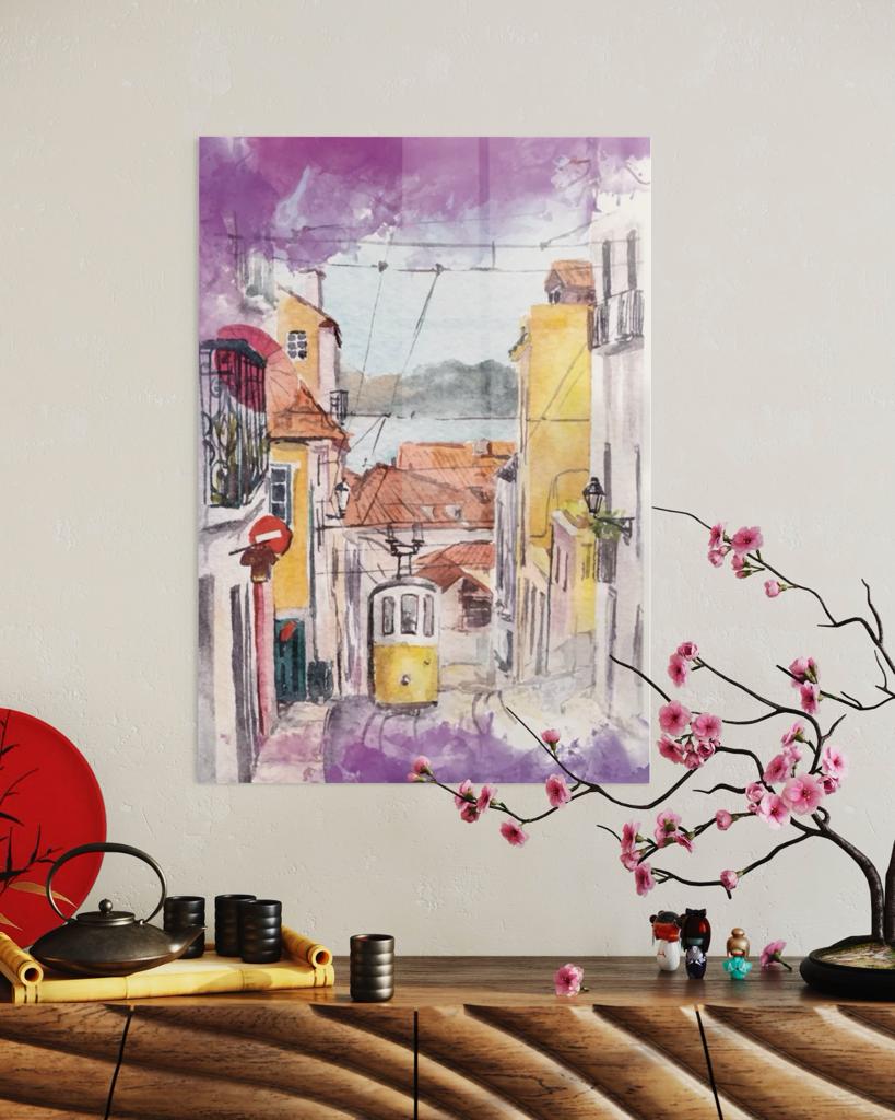 Vivantes Tempered Glass Wall Art - Tramway