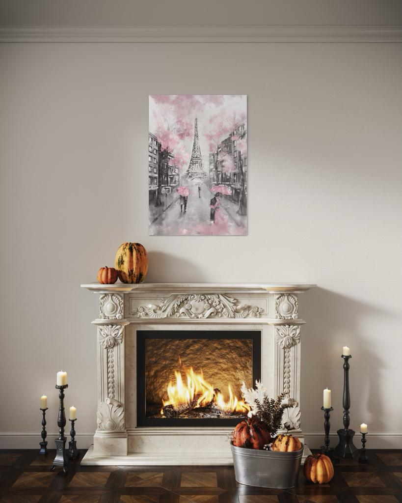 Vivantes Tempered Glass Wall Art - Paris in Pink