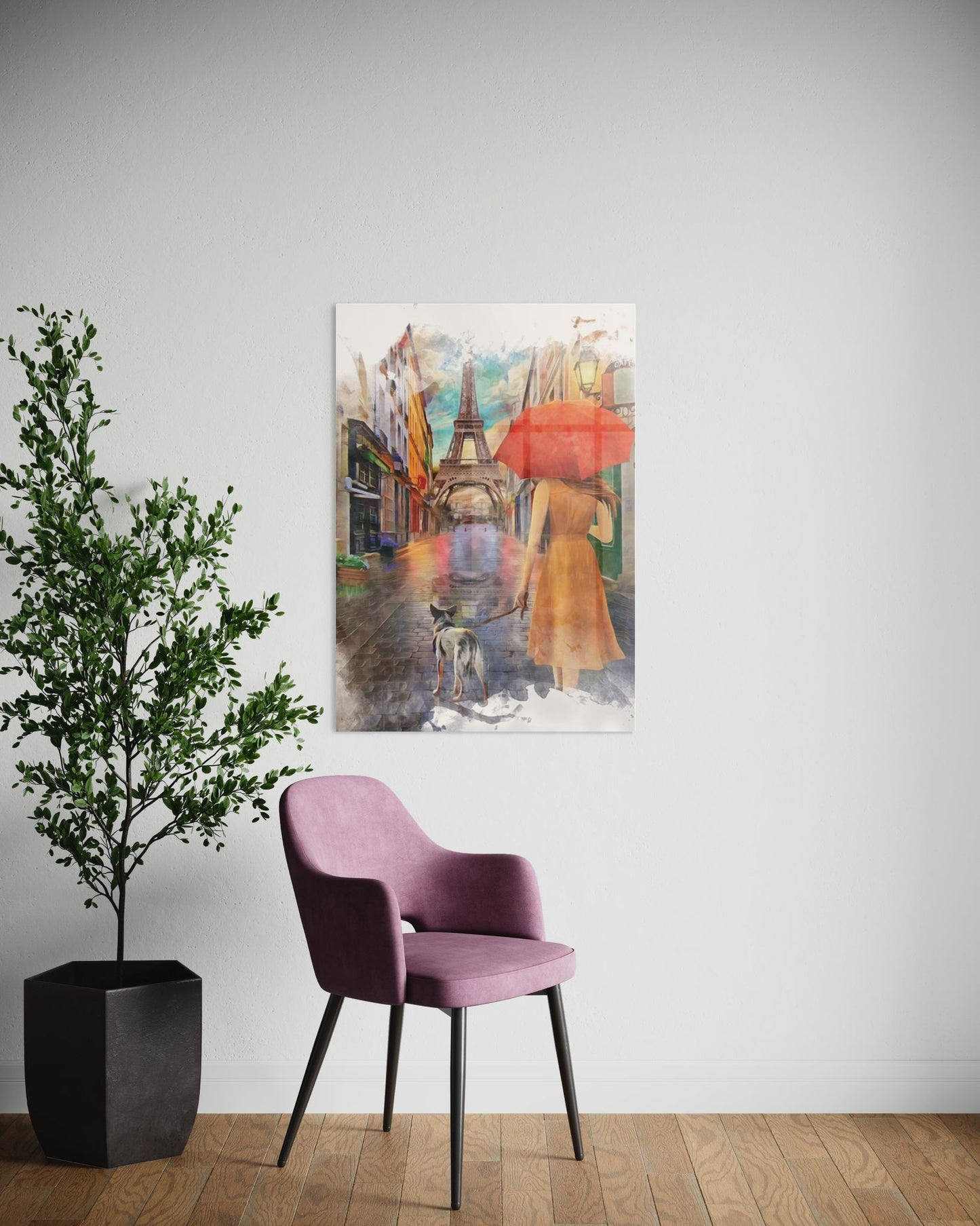 Vivantes Tempered Glass Wall Art - Paris in Retro