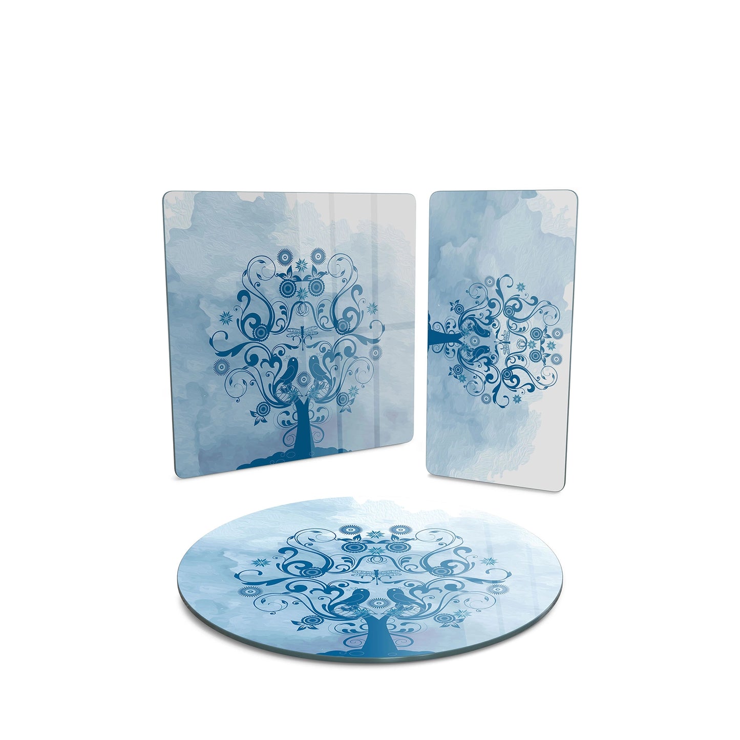 Vivantes 3 piece glass serving set - Tree of Life