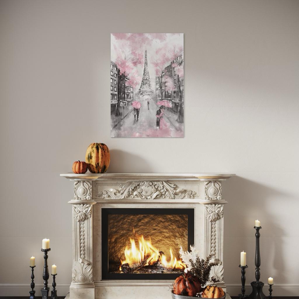 Vivantes Tempered Glass Wall Art - Paris in Pink