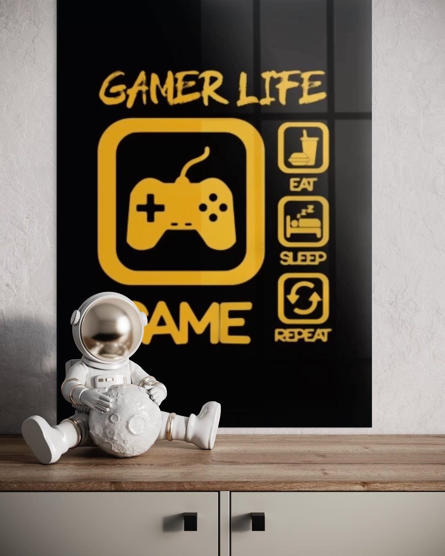 Vivantes Tempered Glass Wall Art - Gamer Life