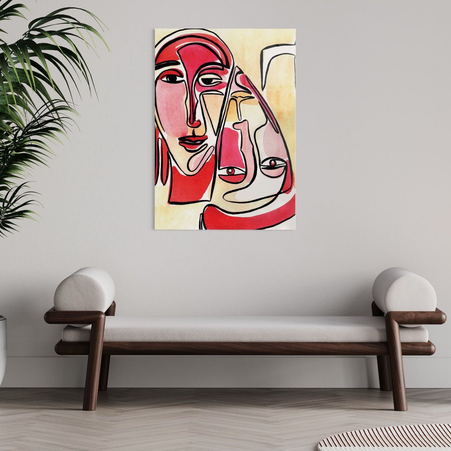 Vivantes Tempered Glass Wall Art - Two Faces