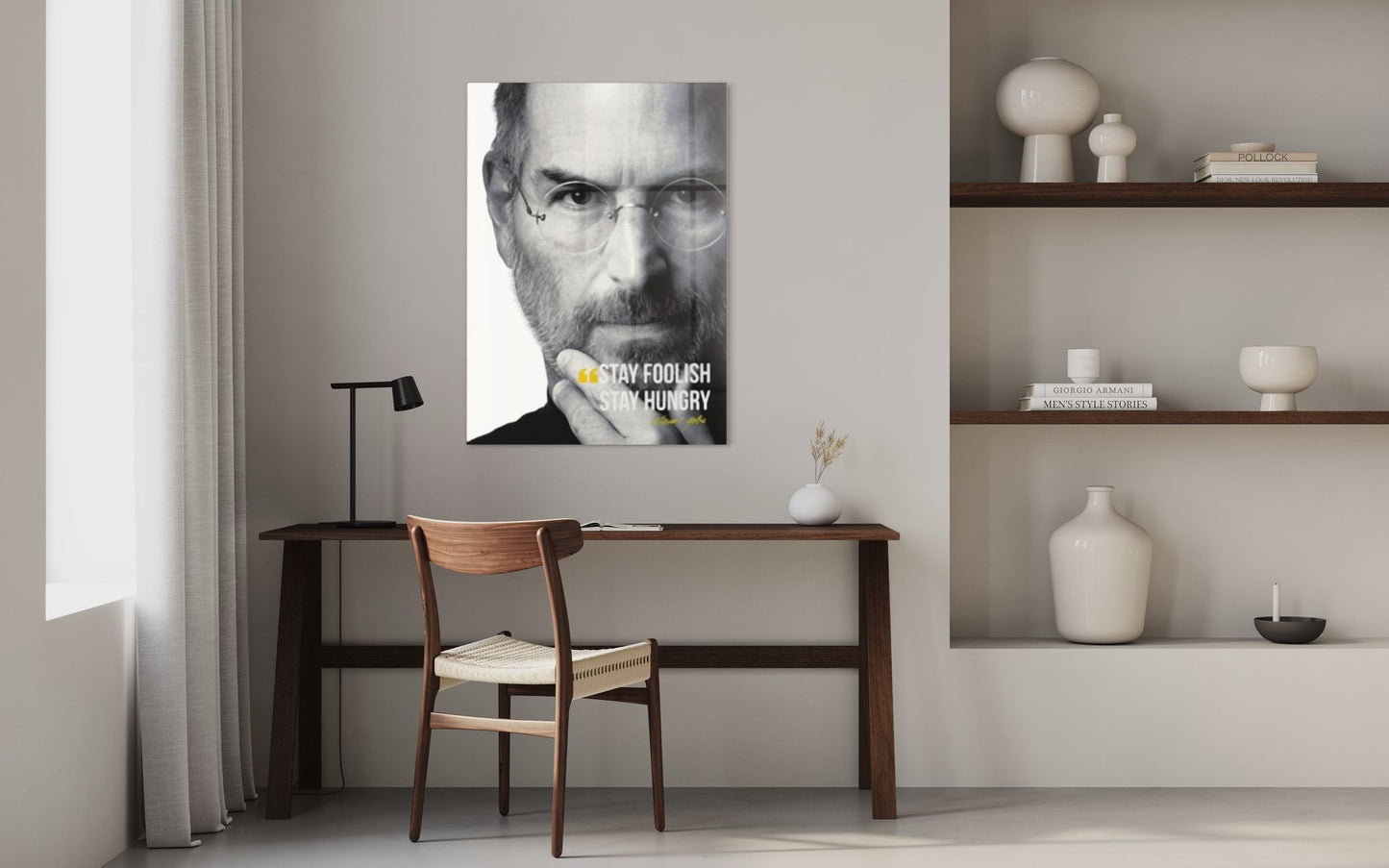 Vivantes Tempered Glass Wall Art - Steve Jobs