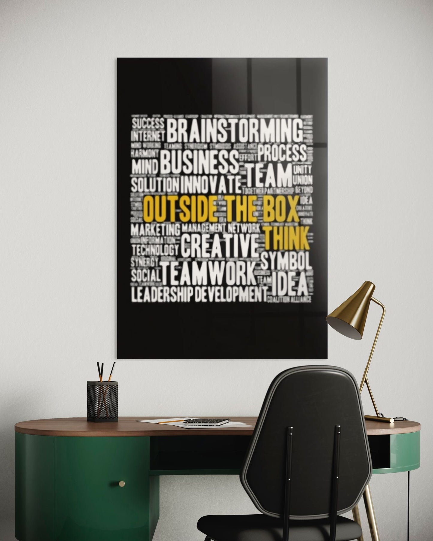 Vivantes Tempered Glass Wall Art - Serious Business