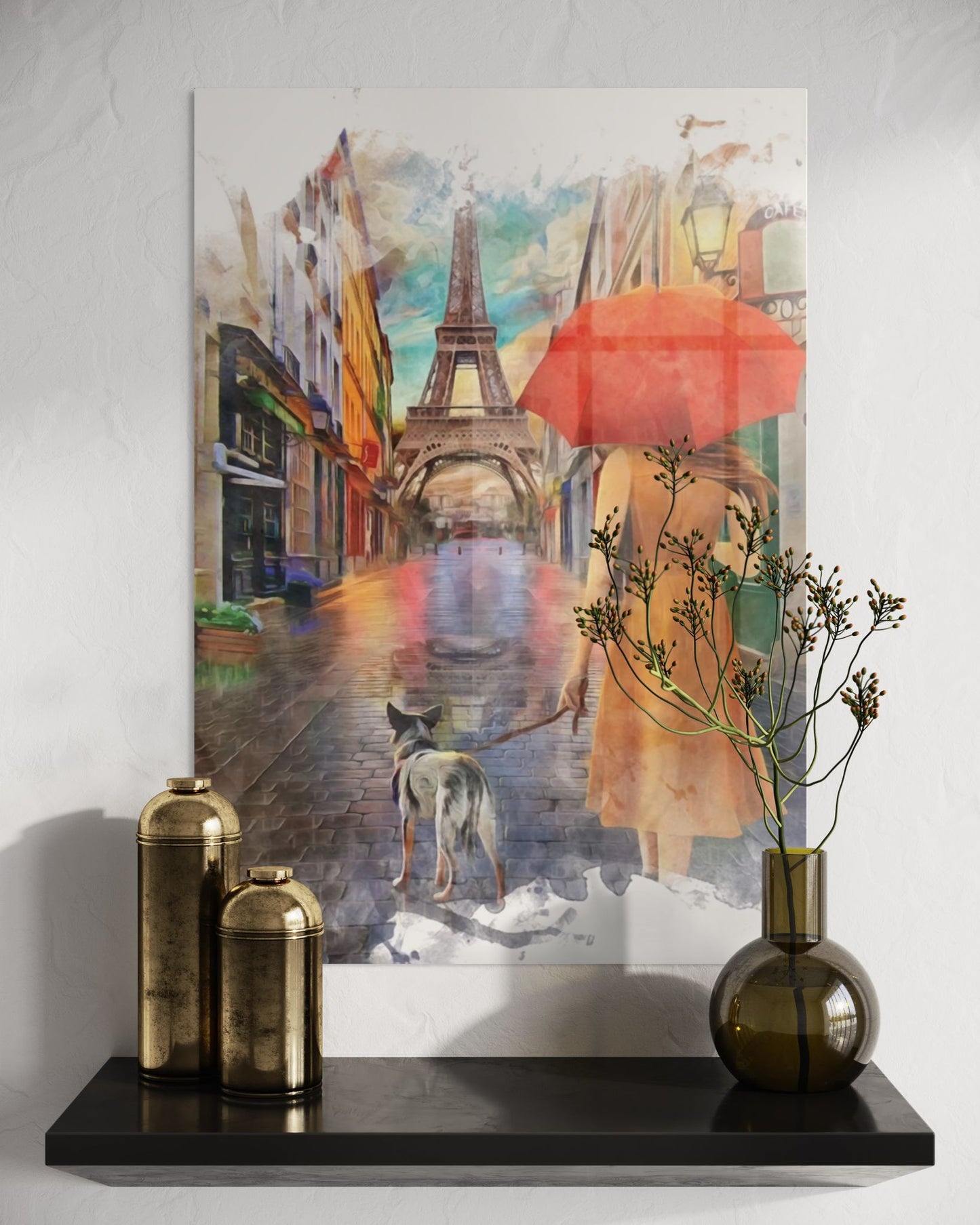 Vivantes Tempered Glass Wall Art - Paris in Retro