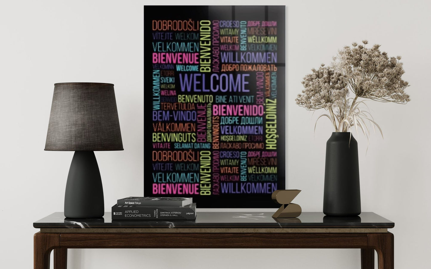 Vivantes Tempered Glass Wall Art - Welcome in Many Languages