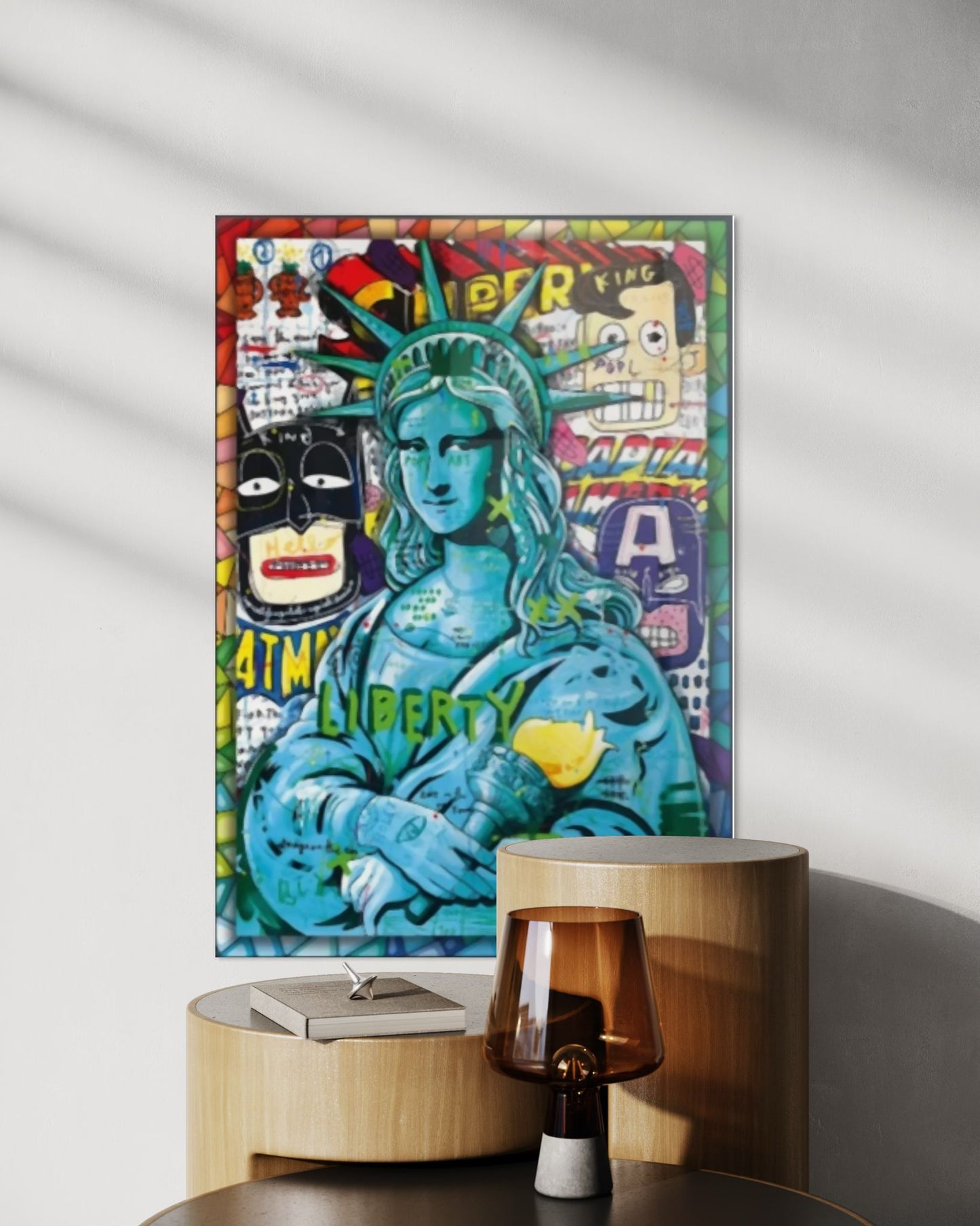 Vivantes Tempered Glass Wall Art - Pop Art Statue of Liberty