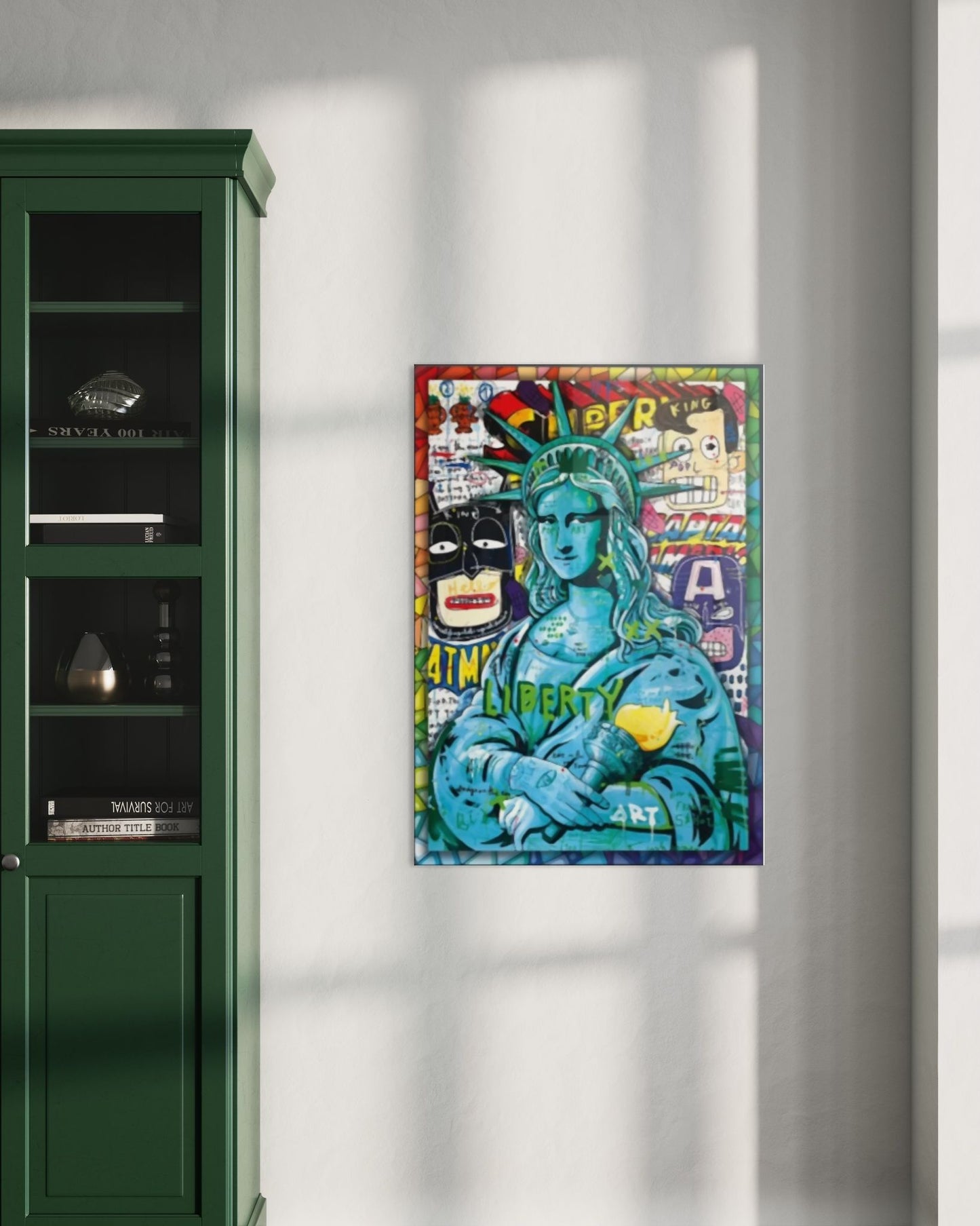 Vivantes Tempered Glass Wall Art - Pop Art Statue of Liberty