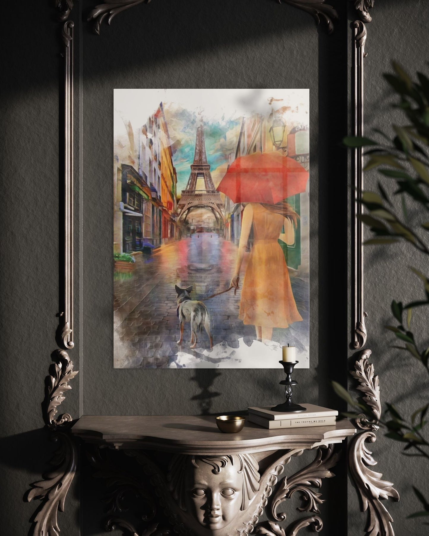 Vivantes Tempered Glass Wall Art - Paris in Retro