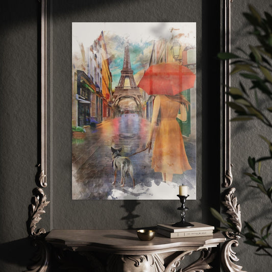 Vivantes Tempered Glass Wall Art - Paris in Retro