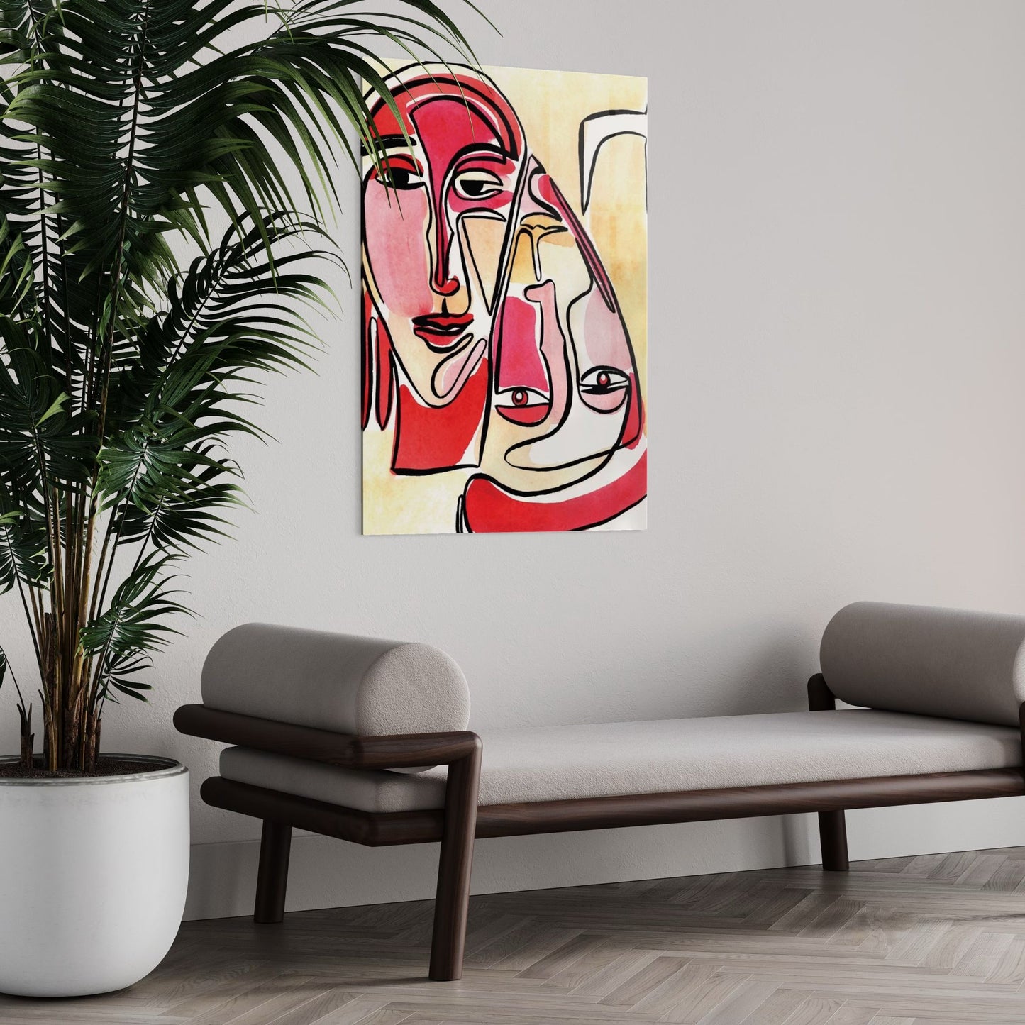 Vivantes Tempered Glass Wall Art - Two Faces