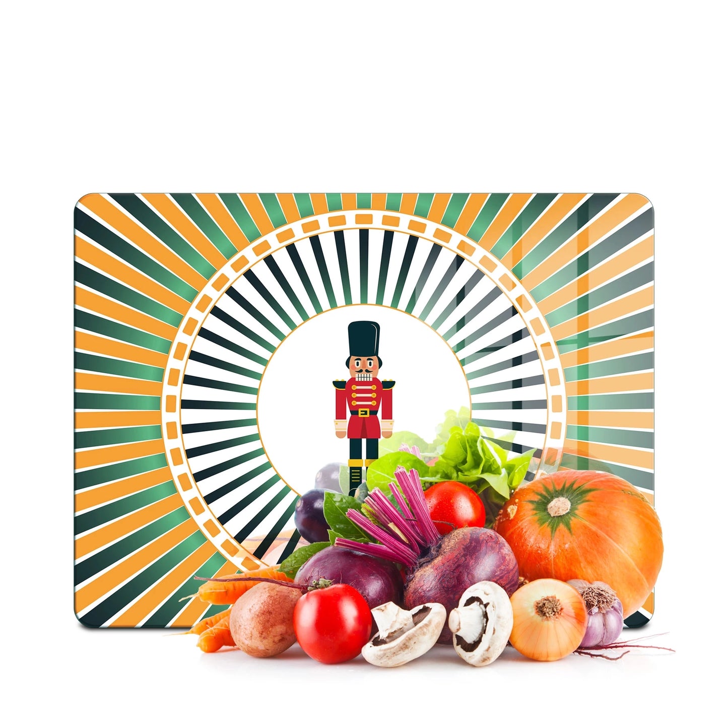 Tempered Glass Cutting Board - NutCracker Christmas