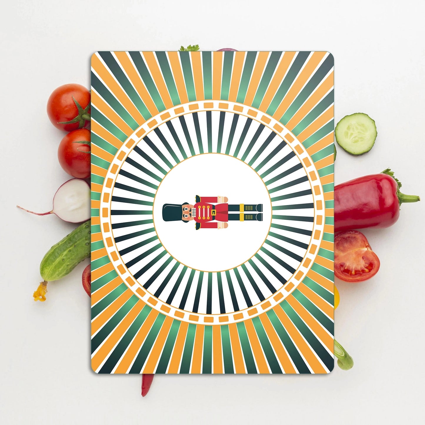 Tempered Glass Cutting Board - NutCracker Christmas