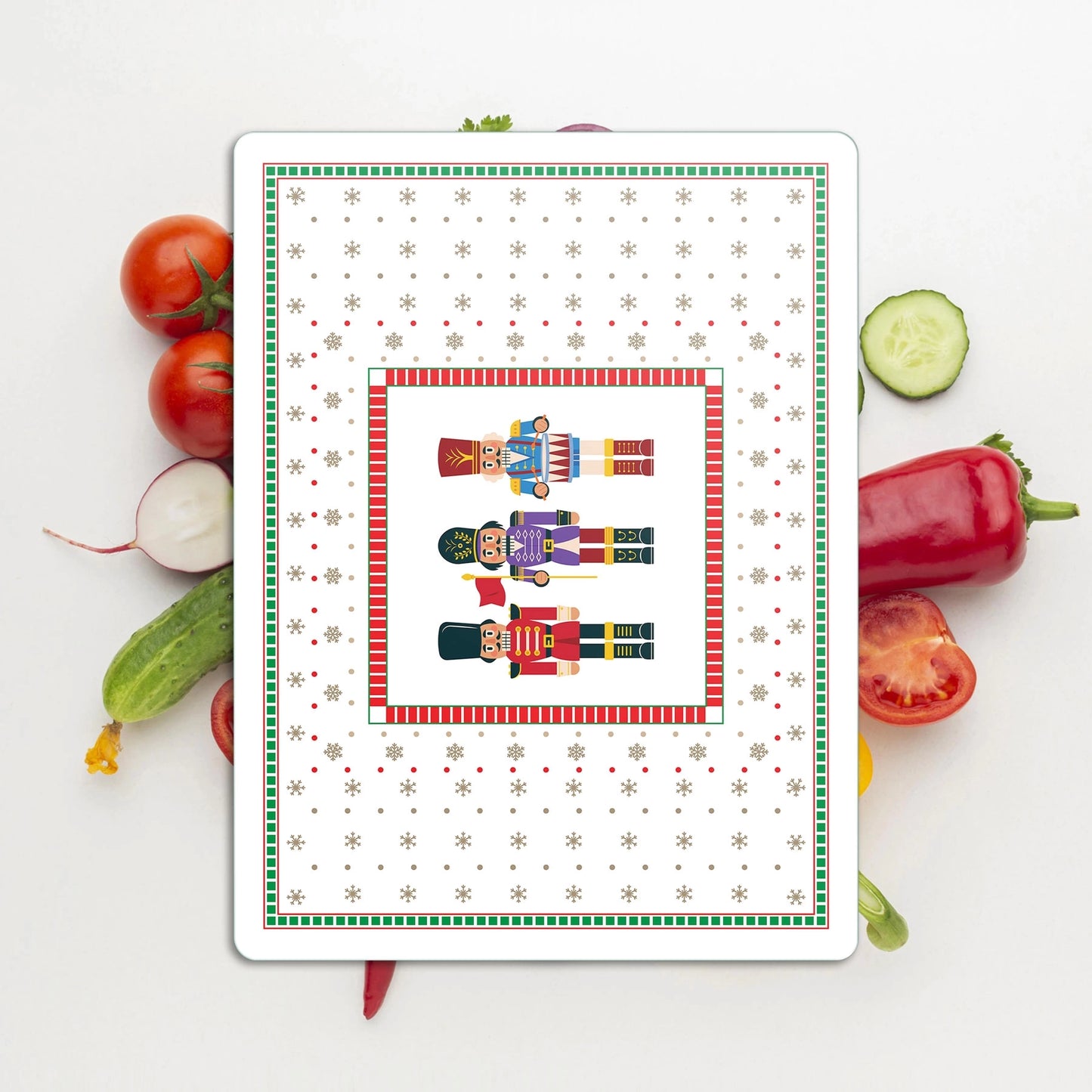 Tempered Glass Cutting Board - NutCracker Gang Christmas