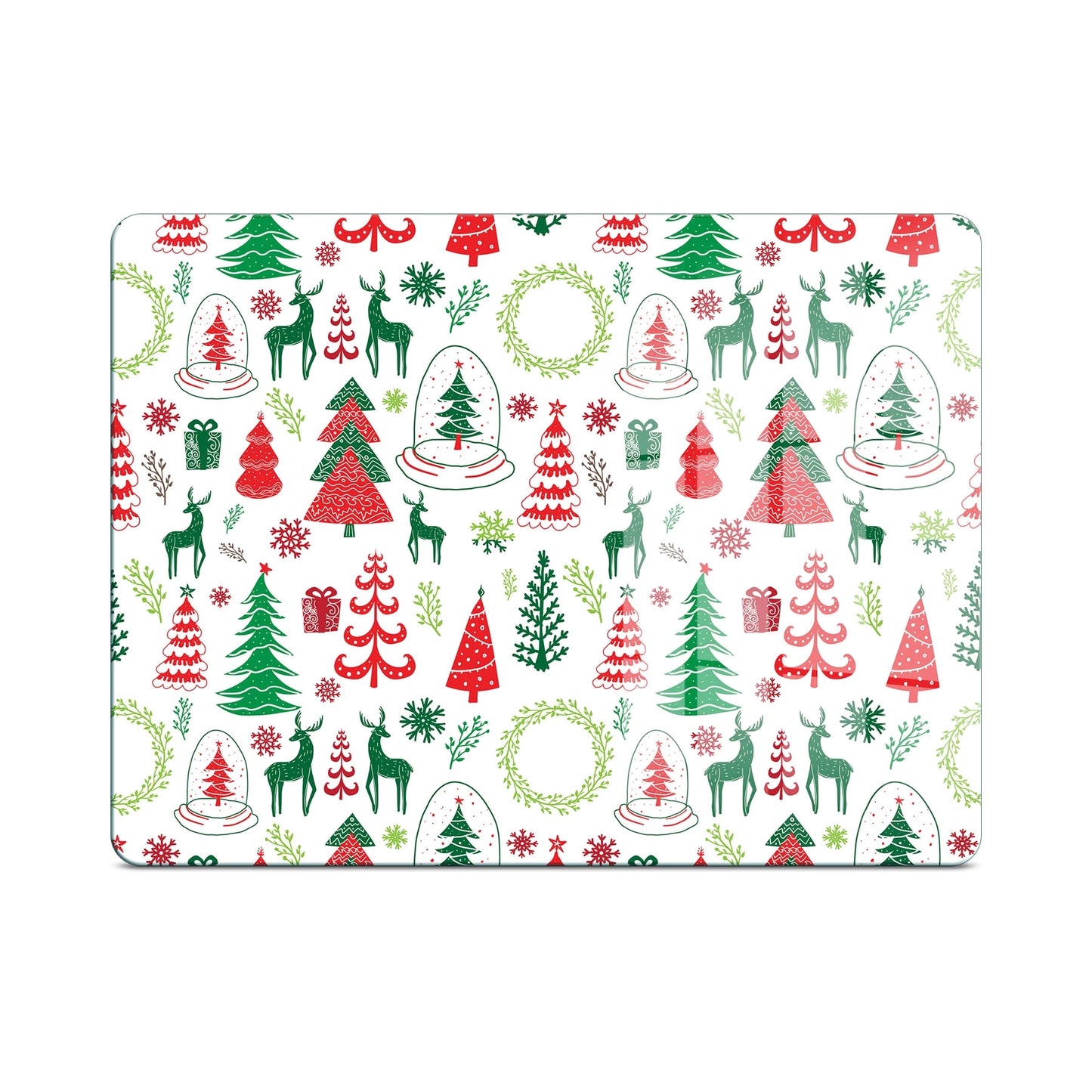 Tempered Glass Cutting Board - Mixed Christmas