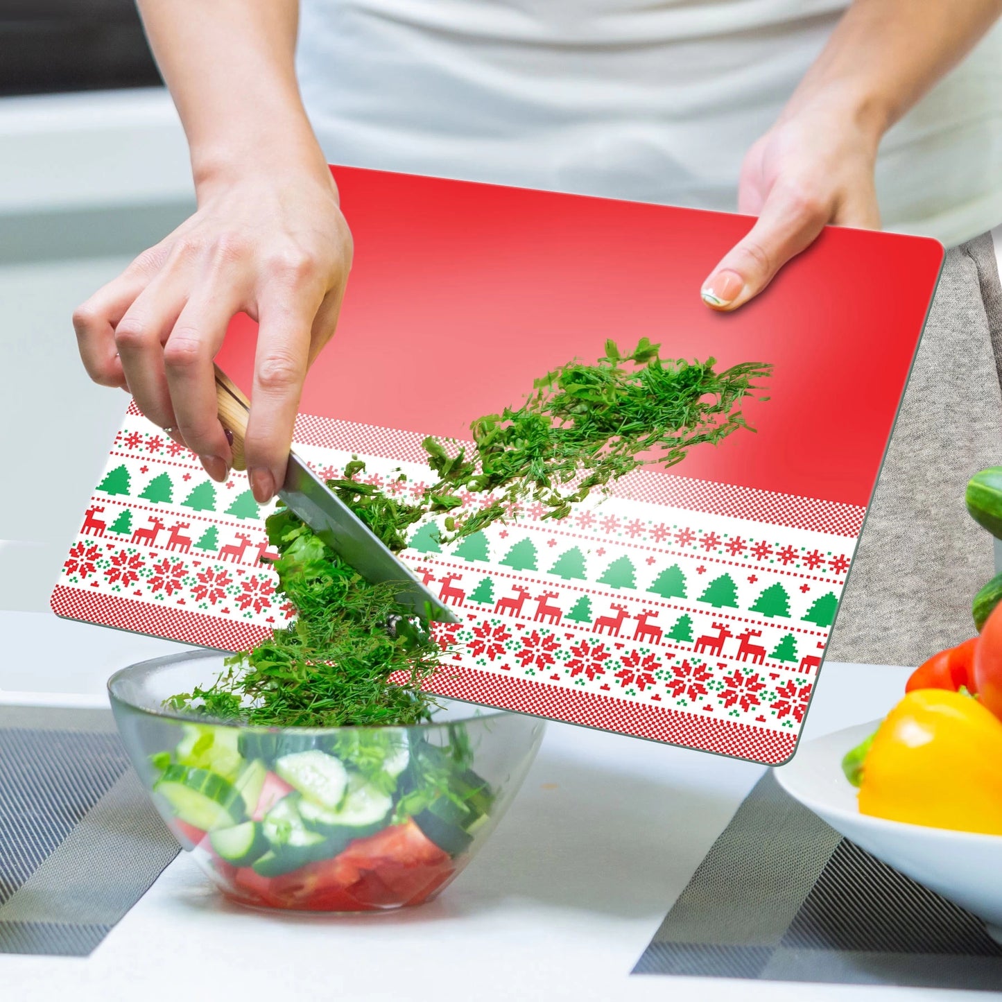 Tempered Glass Cutting Board -  Christmas 5