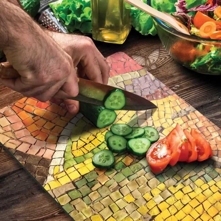 Tempered Glass Cutting Board - Mosaics