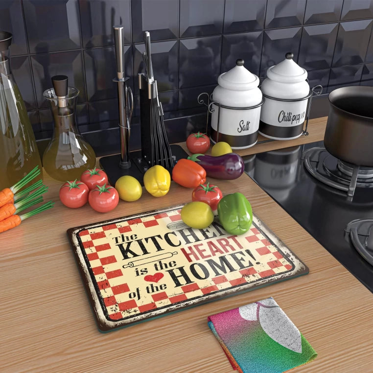 Tempered Glass Cutting Board - Kitchen is the Heart