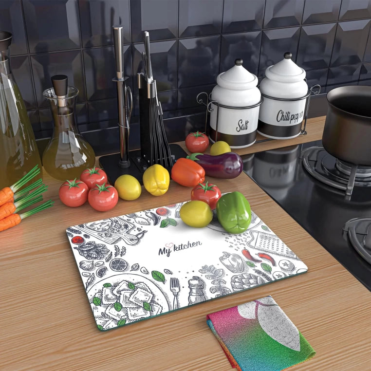 Tempered Glass Cutting Board - My Kitchen