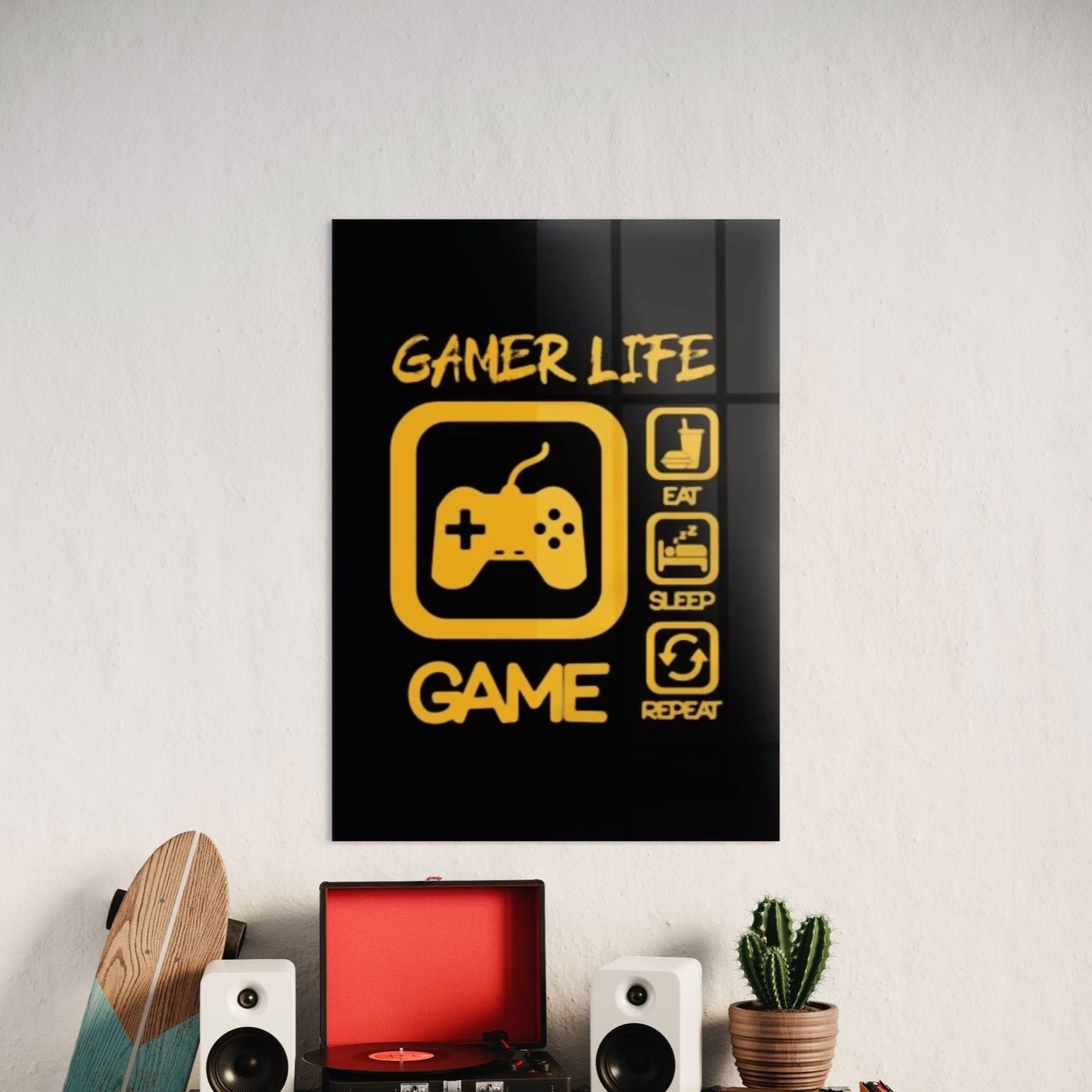 Vivantes Tempered Glass Wall Art - Gamer Life