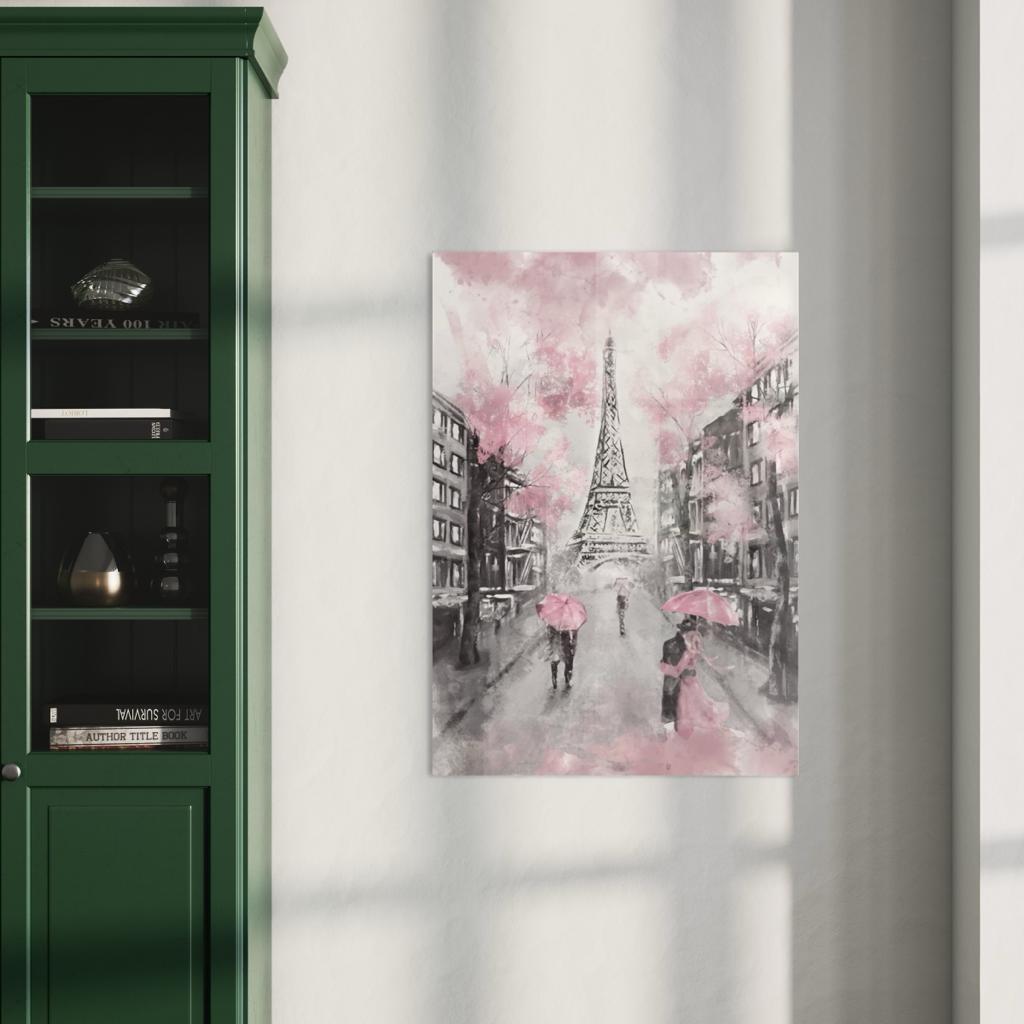 Vivantes Tempered Glass Wall Art - Paris in Pink