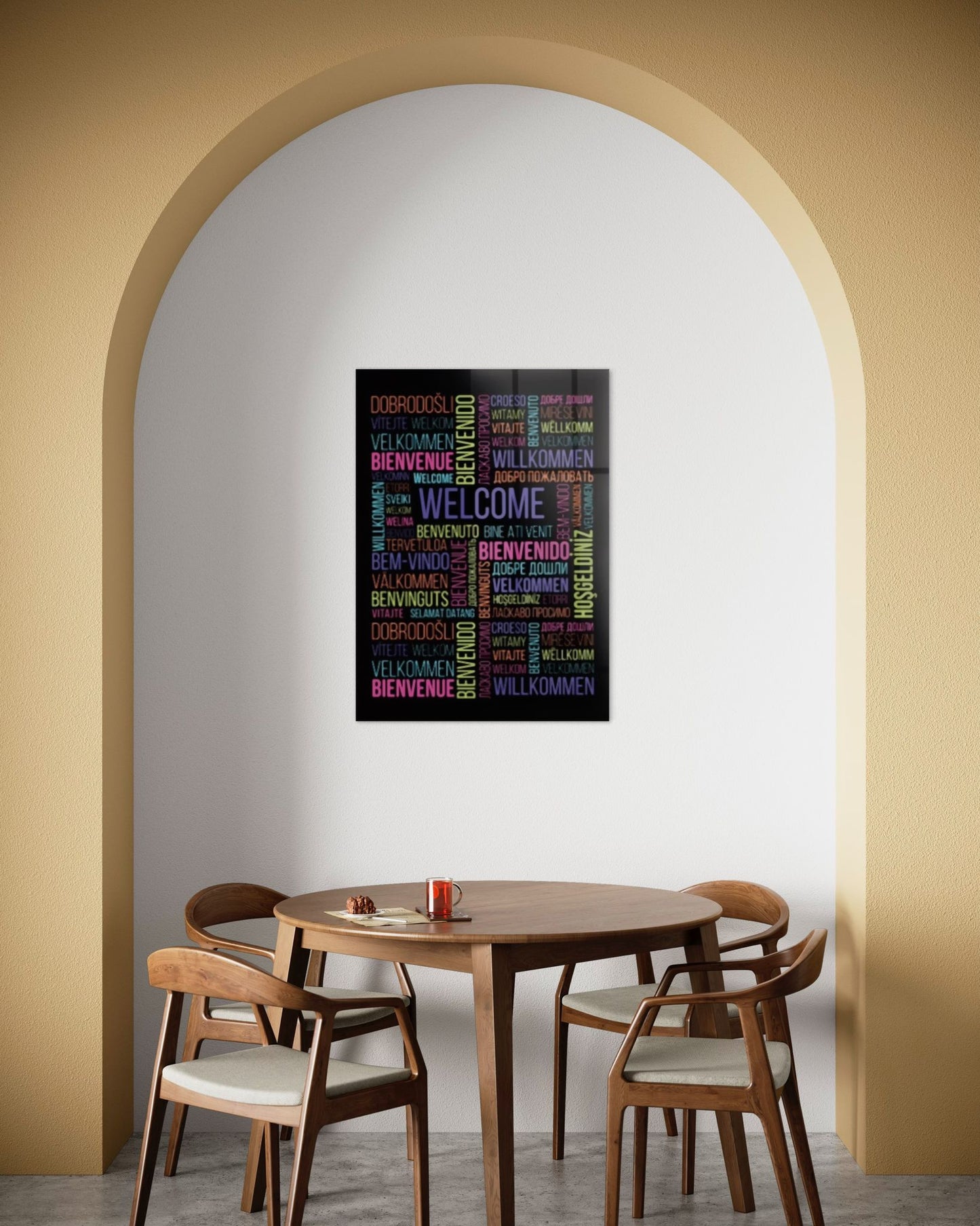 Vivantes Tempered Glass Wall Art - Welcome in Many Languages