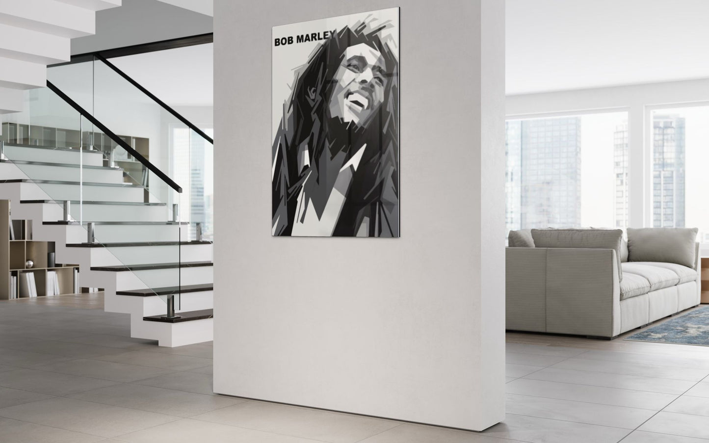 Vivantes Tempered Glass Wall Art - Bob Marley