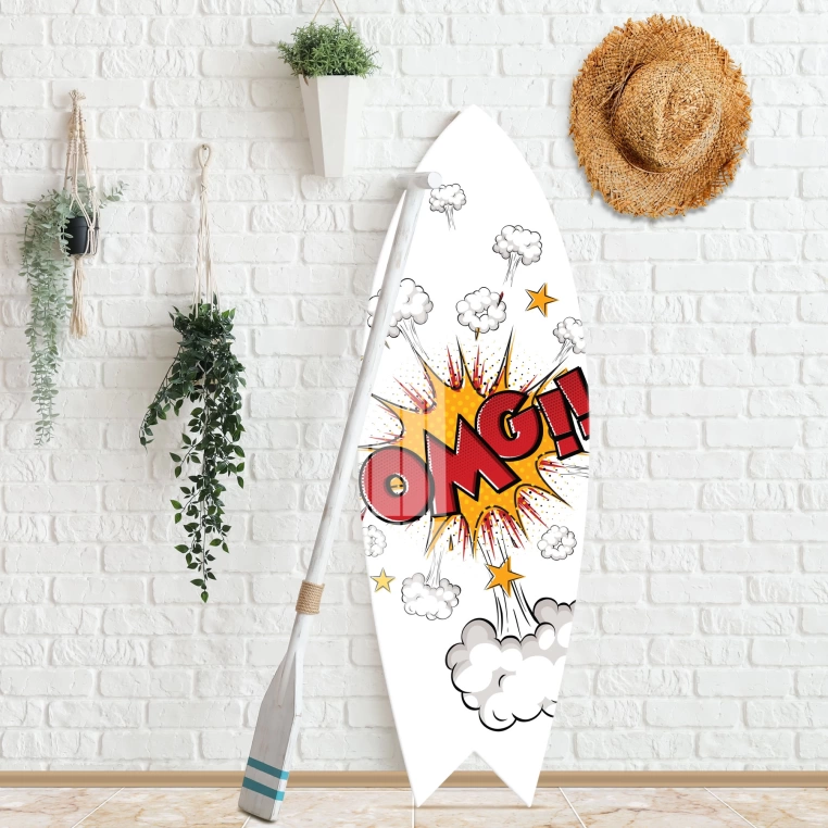 Vivantes Decorative Surfing Board in 4mm Tempered Glass-OMG!!