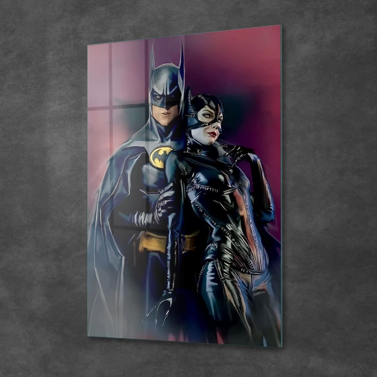 Vivantes Tempered Glass Wall Art - Batman Catwoman