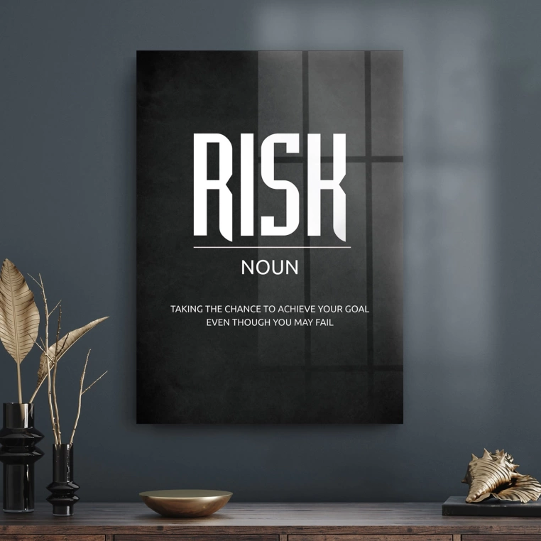 Vivantes Tempered Glass Wall Art - Risk