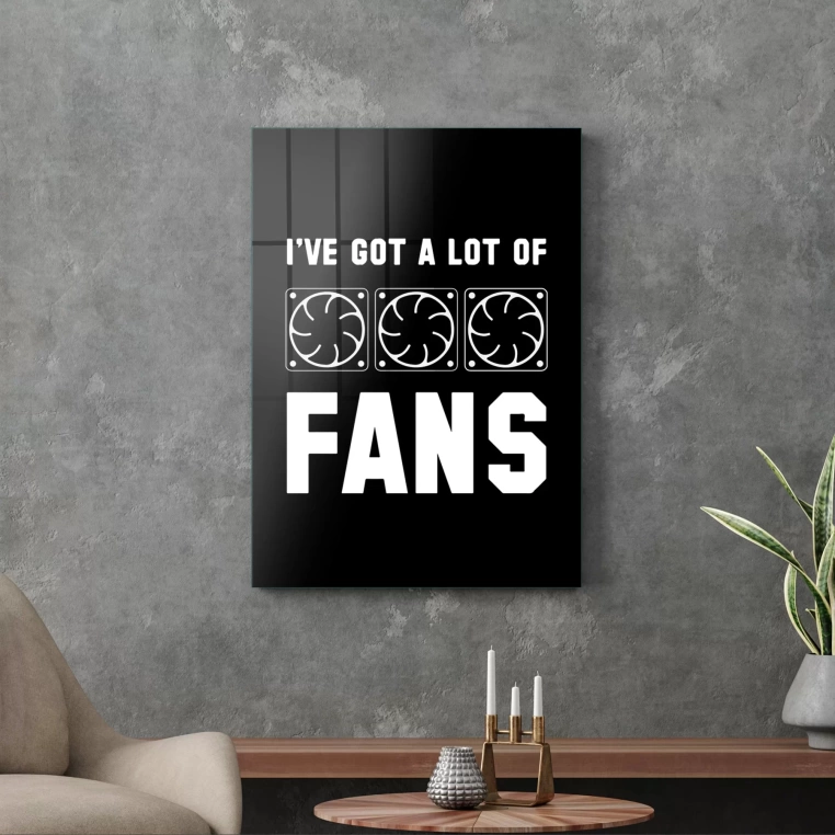 Vivantes Tempered Glass Wall Art - Fans