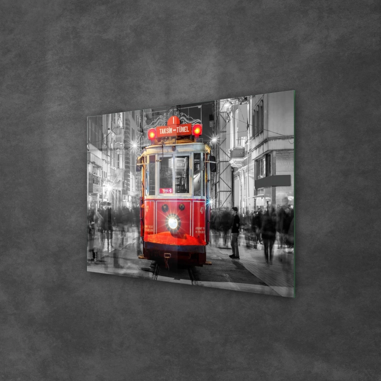 Vivantes Tempered Glass Wall Art - Taksim Traimway