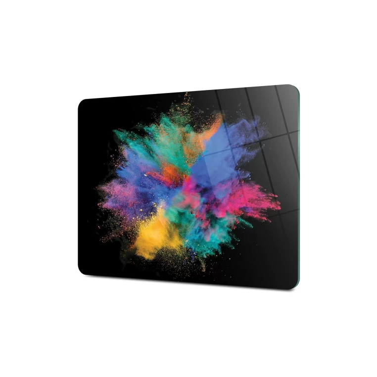 Tempered Glass Cutting Board - Rainbow Powder Splash