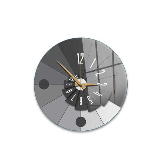 Vivantes Decorative Glass 12 inch Wall Clock Retro 3