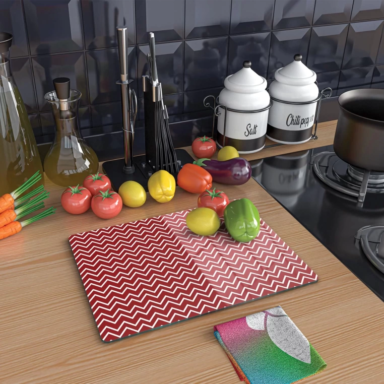 Tempered Glass Cutting Board - Wavy