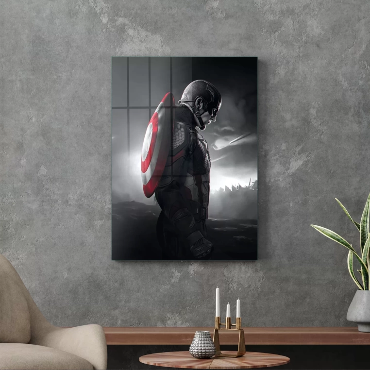 Vivantes Tempered Glass Wall Art - Captain America