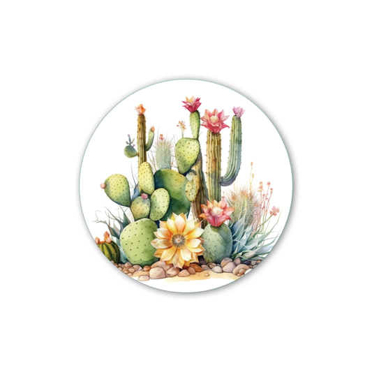 Vivantes Circle Glass Wall Art in 12" Diameter-Phoenix Garden