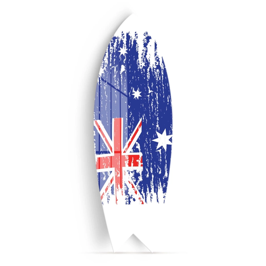 Vivantes Decorative Surfing Board in 4mm Tempered Glass-Australian Flag