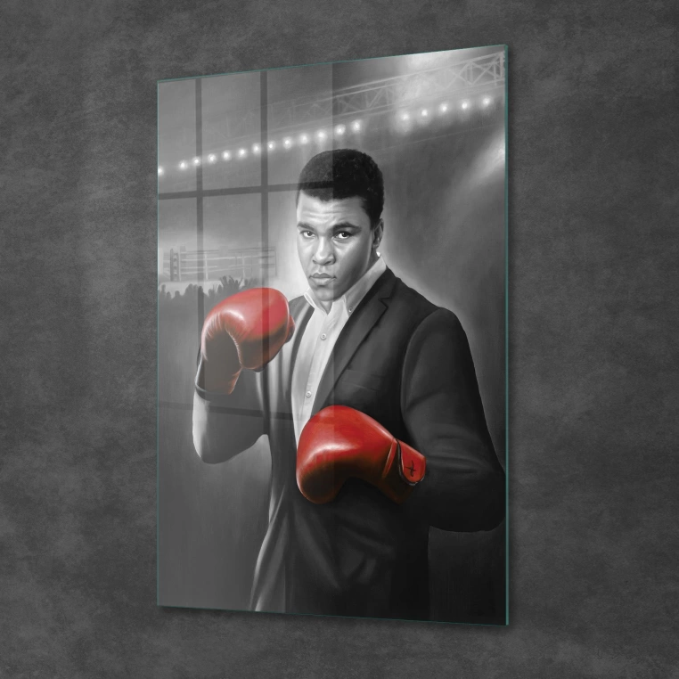 Vivantes Tempered Glass Wall Art - Muhammad Ali the Legend B