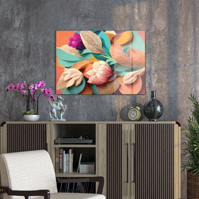 Vivantes Tempered Glass Wall Art - Wild Tulips