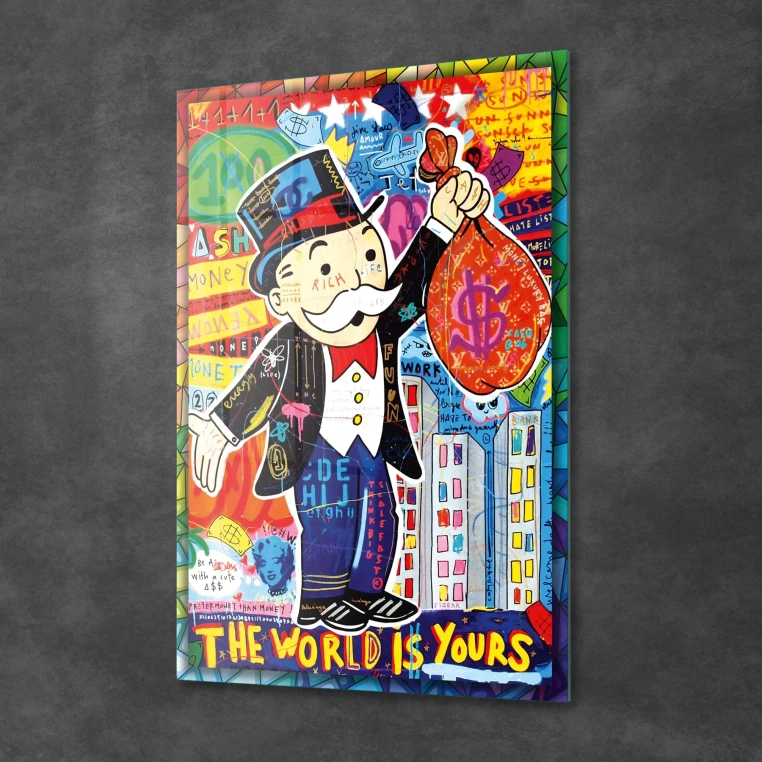 Vivantes Tempered Glass Wall Art - Monopoly