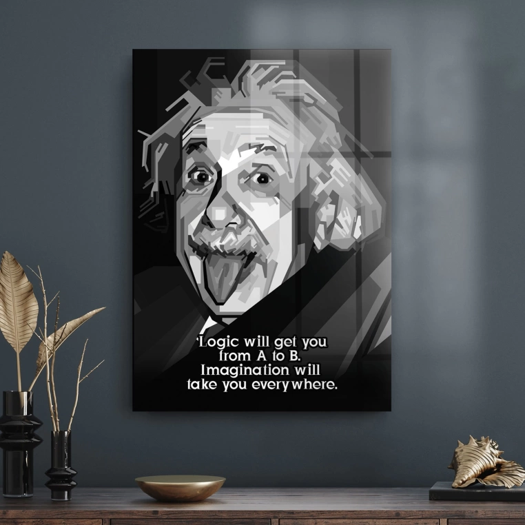 Vivantes Tempered Glass Wall Art - Einstein