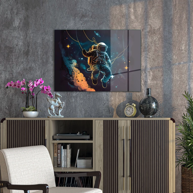 Vivantes Tempered Glass Wall Art - Astronaut