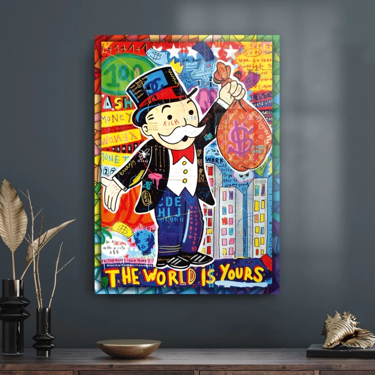 Vivantes Tempered Glass Wall Art - Monopoly