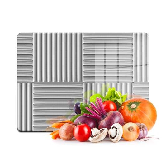 Tempered Glass Cutting Board - SilverT