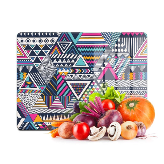 Tempered Glass Cutting Board - Modern African