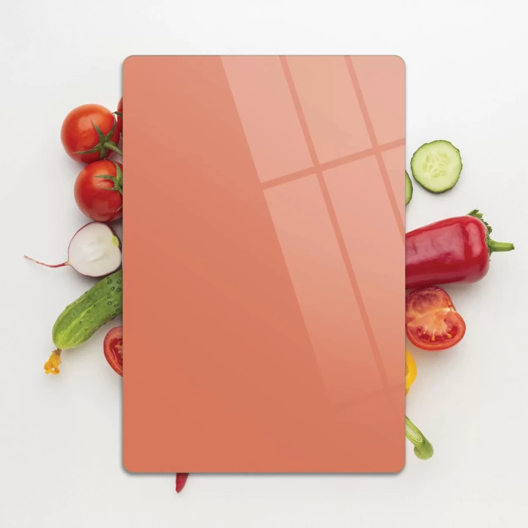 Tempered Glass Cutting Board - PowderOrange