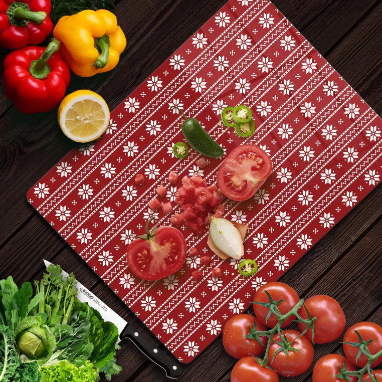 Tempered Glass Cutting Board - Mixed Flakes