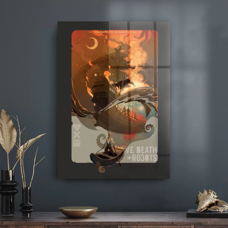 Vivantes Tempered Glass Wall Art - Death Robots